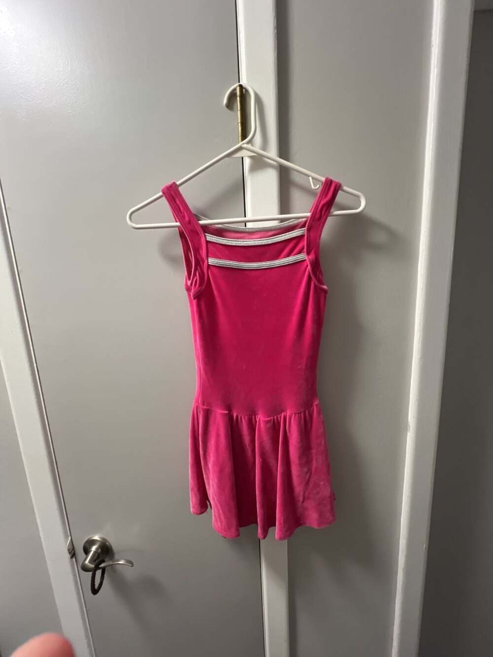 GK Elite Velvet Ice Skating Dress Pink